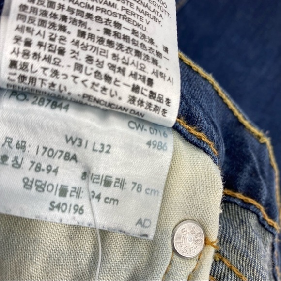 LEVI’S 511 blue jeans boot cut size 31 - Picture 7 of 7